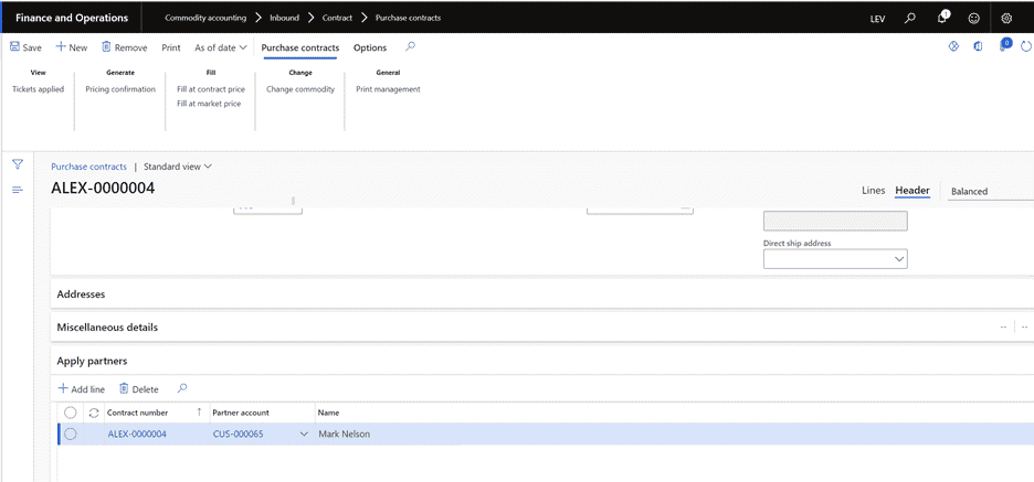 How to Set Up Default Apply Partners on Purchase Contracts