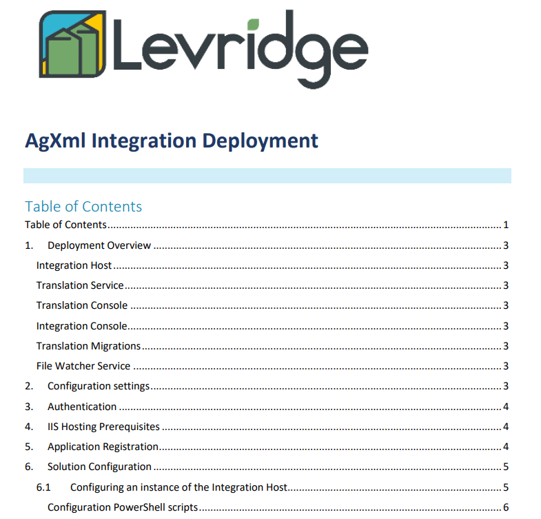 Preview of the full AgXml Integration Deployment whitepaper.